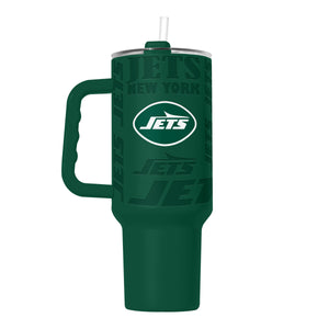 New York Jets Tumbler 40oz Powder Coat Replay - Logo Brands
