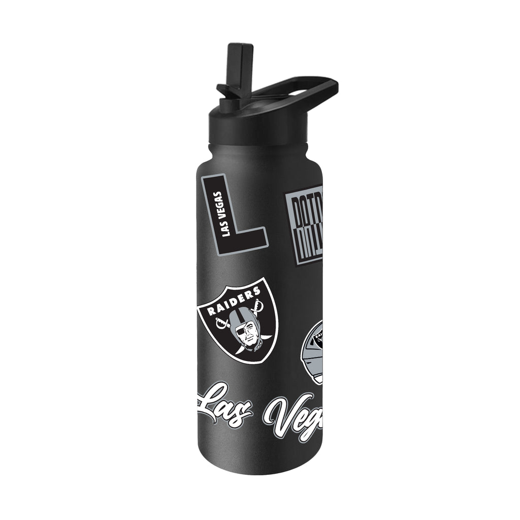 Las Vegas Raiders Quencher Bottle 34oz Stainless Steel Dreamweave - Logo Brands