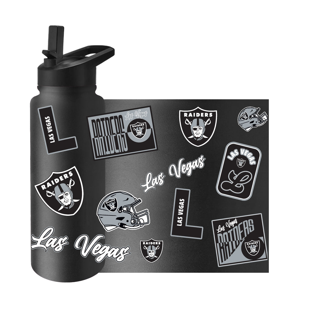 Las Vegas Raiders Quencher Bottle 34oz Stainless Steel Dreamweave - Logo Brands