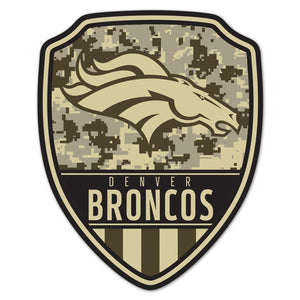 Denver Broncos Sign Wood 11x14 Shield Shape - WinCraft