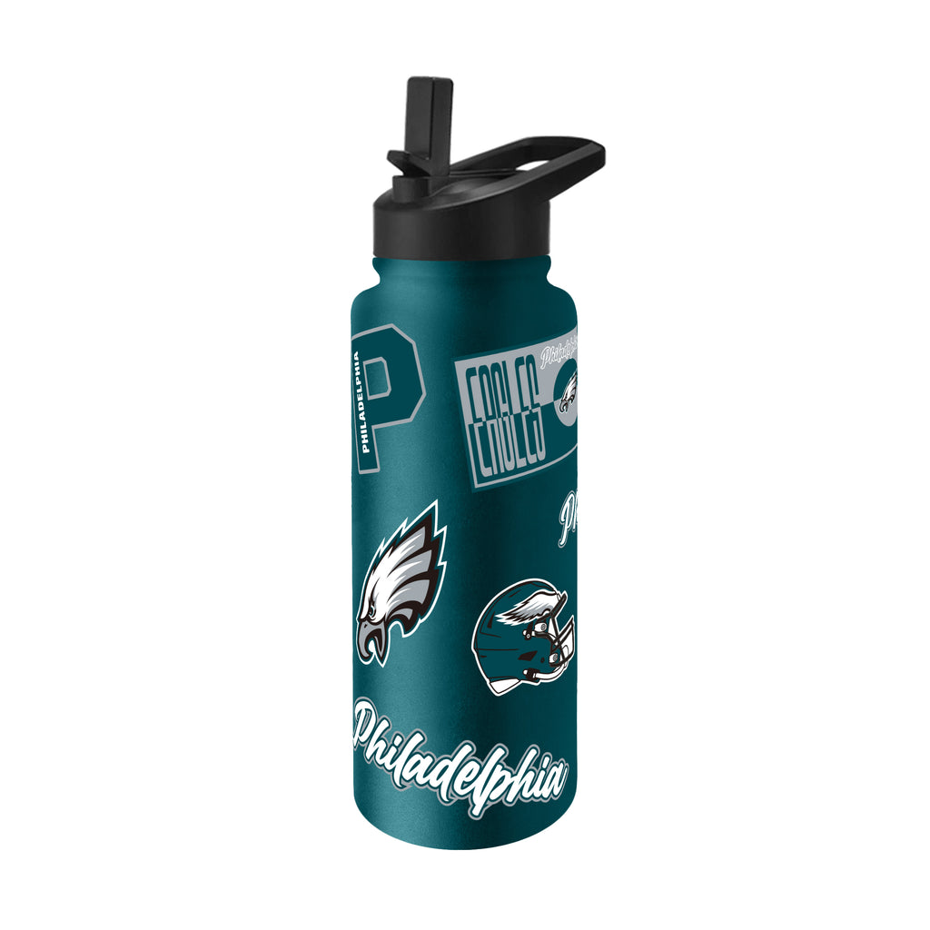 Philadelphia Eagles Quencher Bottle 34oz Stainless Steel Dreamweave - Logo Brands