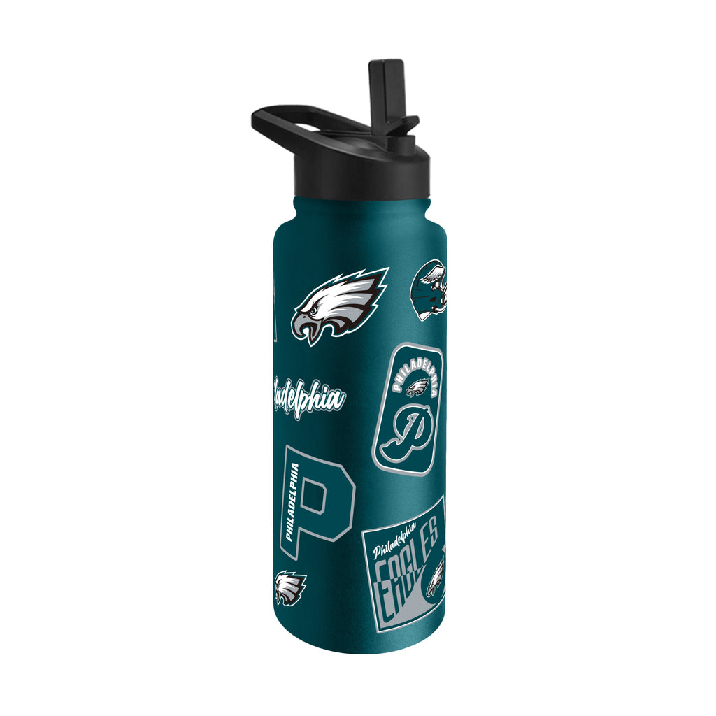 Philadelphia Eagles Quencher Bottle 34oz Stainless Steel Dreamweave - Logo Brands
