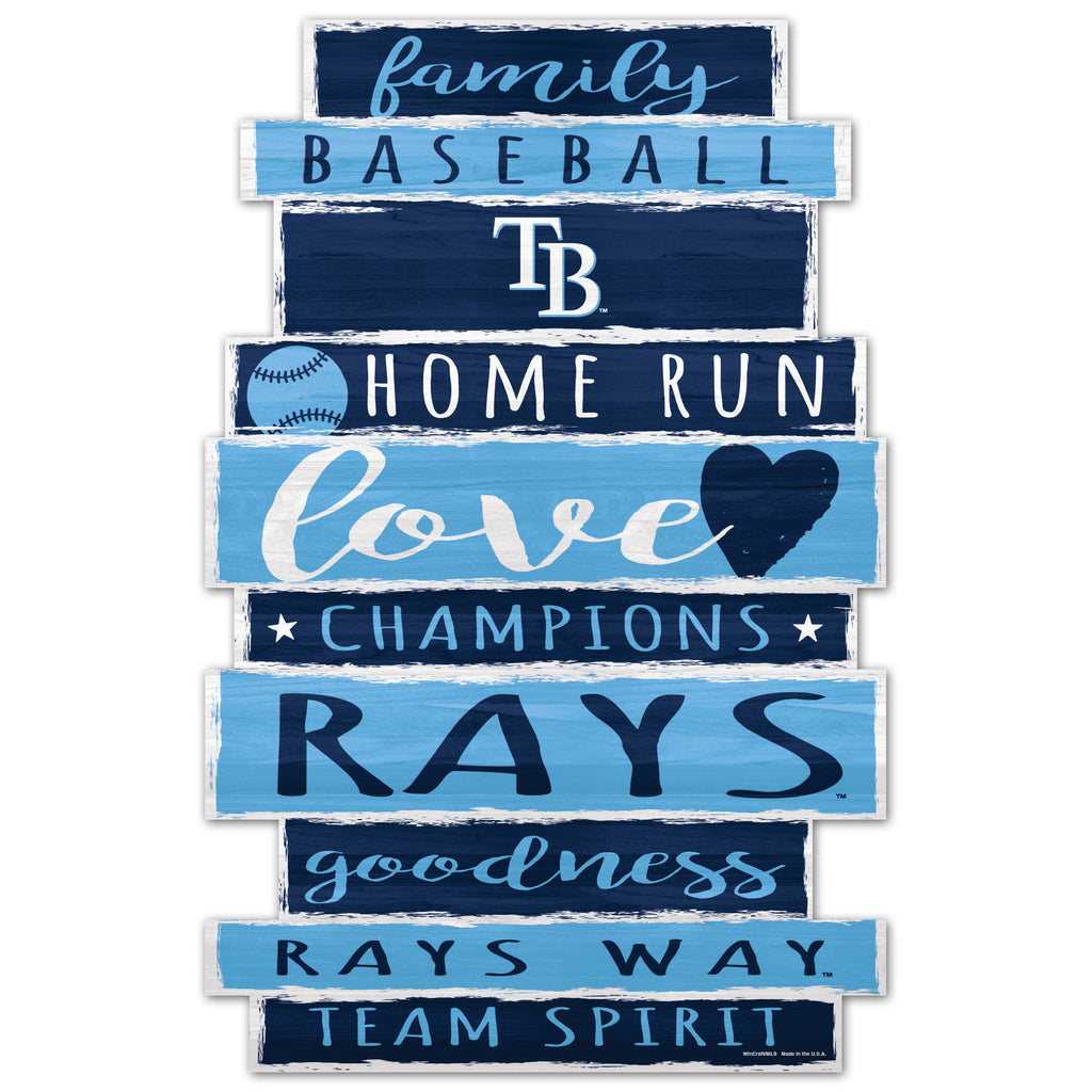 Tampa Bay Rays Sign 11x17 Wood Family Word - WinCraft