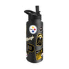 Pittsburgh Steelers Quencher Bottle 34oz Stainless Steel Dreamweave - Logo Brands
