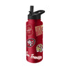 San Francisco 49ers Quencher Bottle 34oz Stainless Steel Dreamweave - Logo Brands