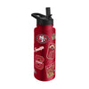 San Francisco 49ers Quencher Bottle 34oz Stainless Steel Dreamweave - Logo Brands