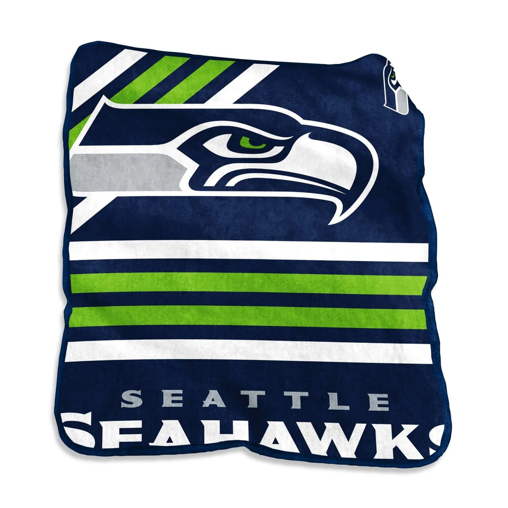 Seattle Seahawks Blanket 50x60 Raschel Throw - Logo Brands