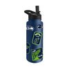 Seattle Seahawks Quencher Bottle 34oz Stainless Steel Dreamweave - Logo Brands