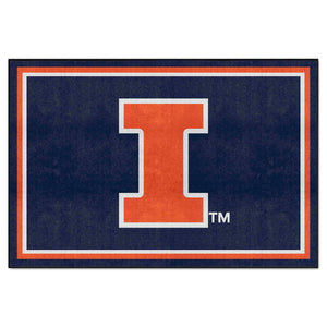 Fanmats - University of Illinois 5x8 Rug 59.5''x88''