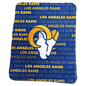Los Angeles Rams Blanket 50x60 Fleece Classic - Logo Brands