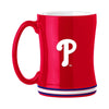Philadelphia Phillies Coffee Mug 14oz Sculpted Relief Team Color - Logo Brands