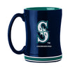 Seattle Mariners Coffee Mug 14oz Sculpted Relief Team Color - Logo Brands