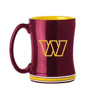 Washington Commanders Coffee Mug 14oz Sculpted Relief Team Color - Logo Brands