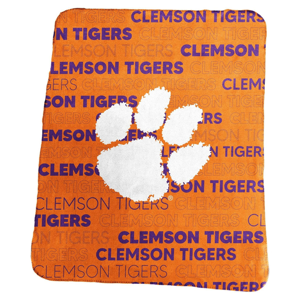 Clemson Tigers Blanket 50x60 Fleece Classic - Logo Brands