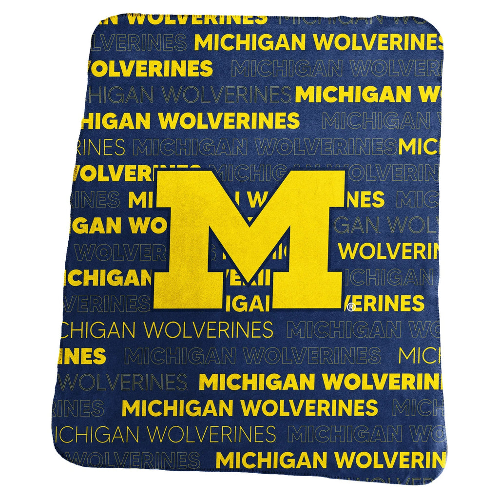 Michigan Wolverines Blanket 50x60 Fleece Classic - Logo Brands