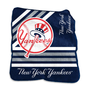 New York Yankees Blanket 50x60 Raschel Throw - Logo Brands
