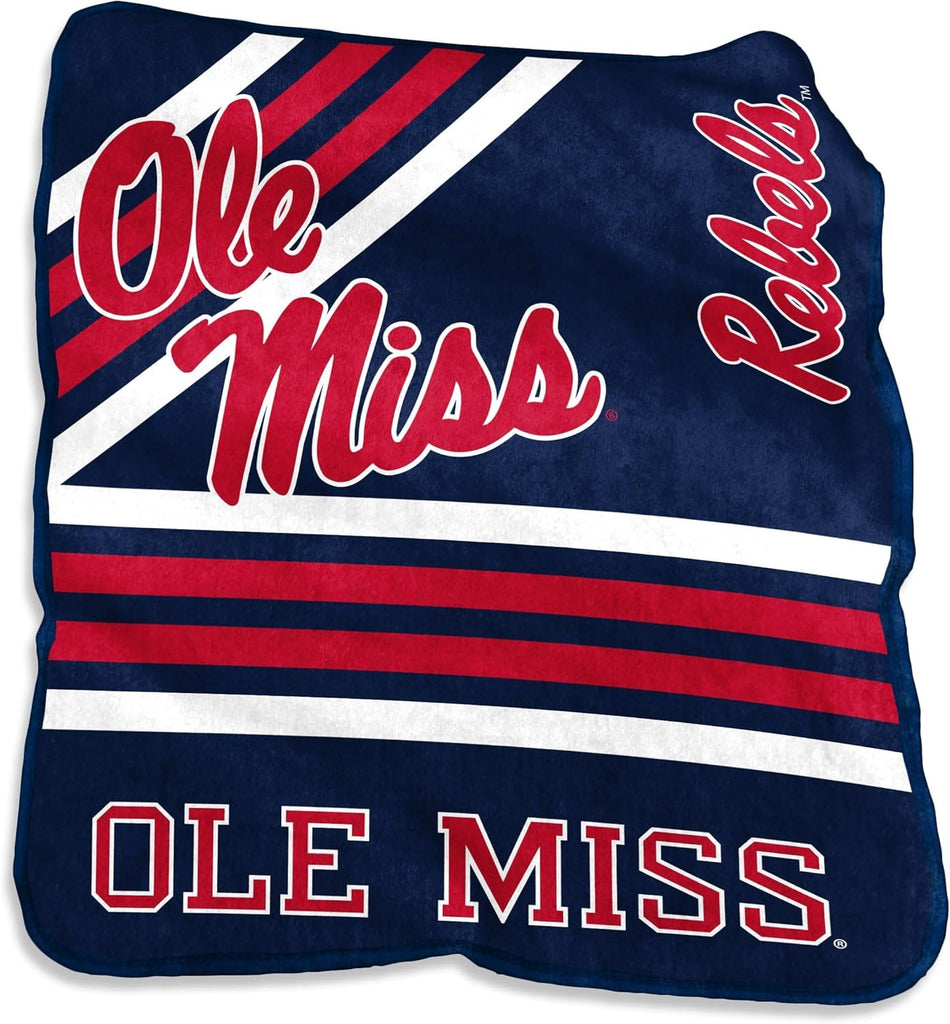 Mississippi Rebels Blanket 50x60 Raschel Throw - Logo Brands