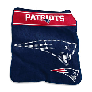 New England Patriots Blanket 60x80 Raschel Throw - Logo Brands