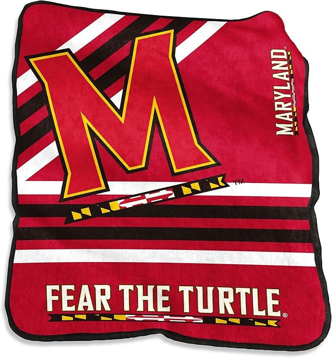 Maryland Terrapins Blanket 50x60 Raschel Throw - Logo Brands