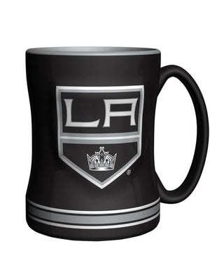 Los Angeles Kings Coffee Mug 14oz Sculpted Relief Team Color - Logo Brands