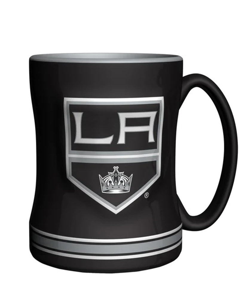 Los Angeles Kings Coffee Mug 14oz Sculpted Relief Team Color - Logo Brands