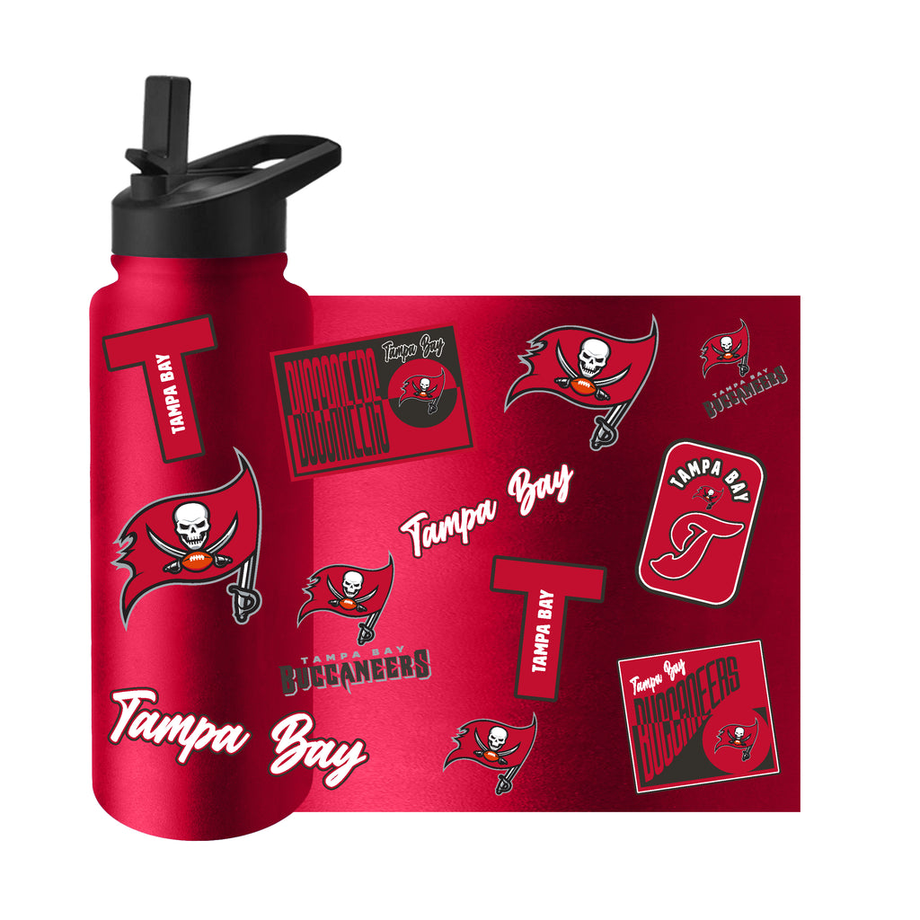 Tampa Bay Buccaneers Quencher Bottle 34oz Stainless Steel Dreamweave - Logo Brands