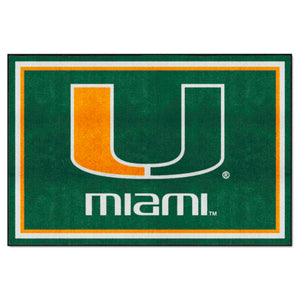 Fanmats - University of Miami 5x8 Rug 59.5''x88''