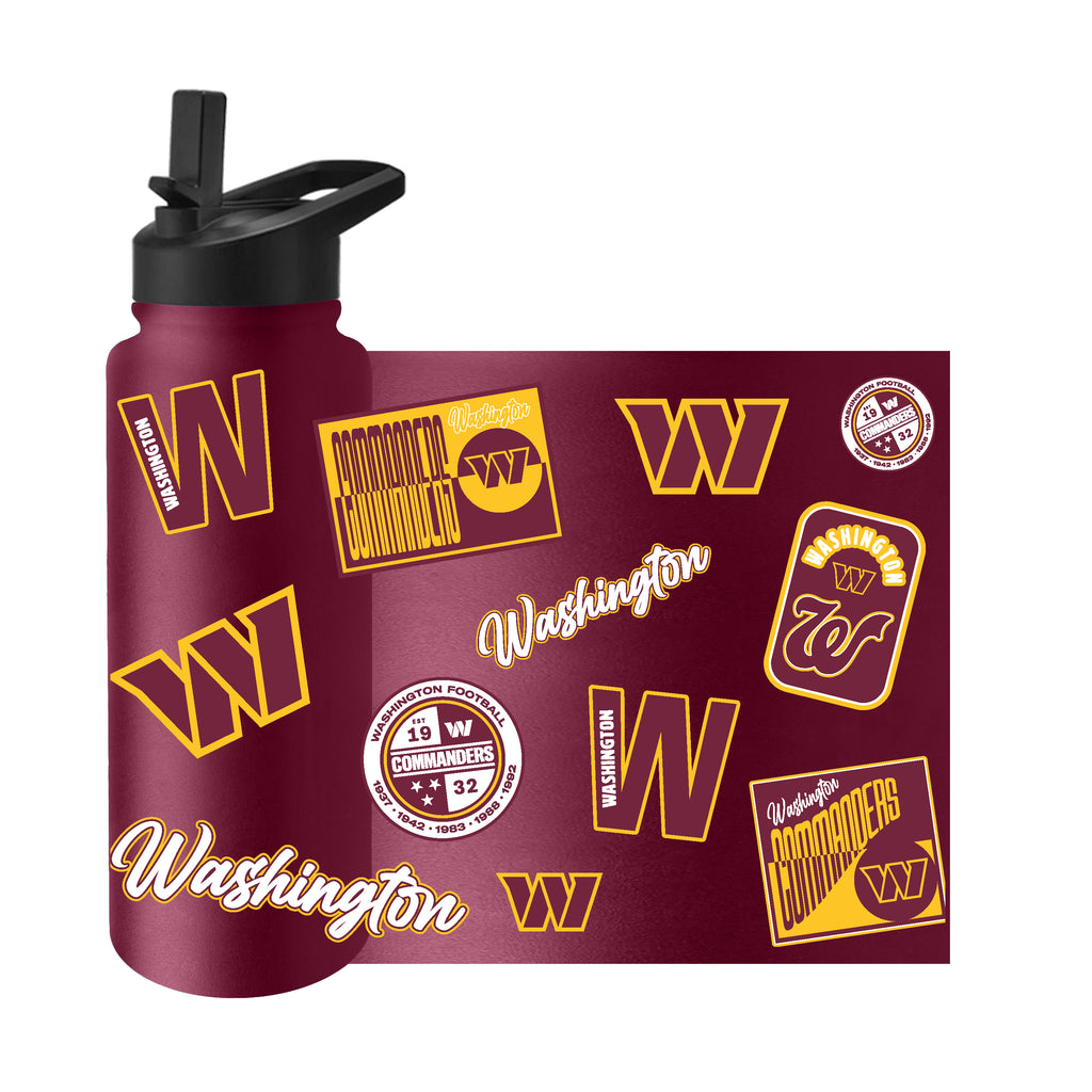 Washington Commanders Quencher Bottle 34oz Stainless Steel Dreamweave - Logo Brands