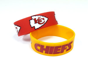 Kansas City Chiefs Bracelets 2 Pack Wide - Aminco