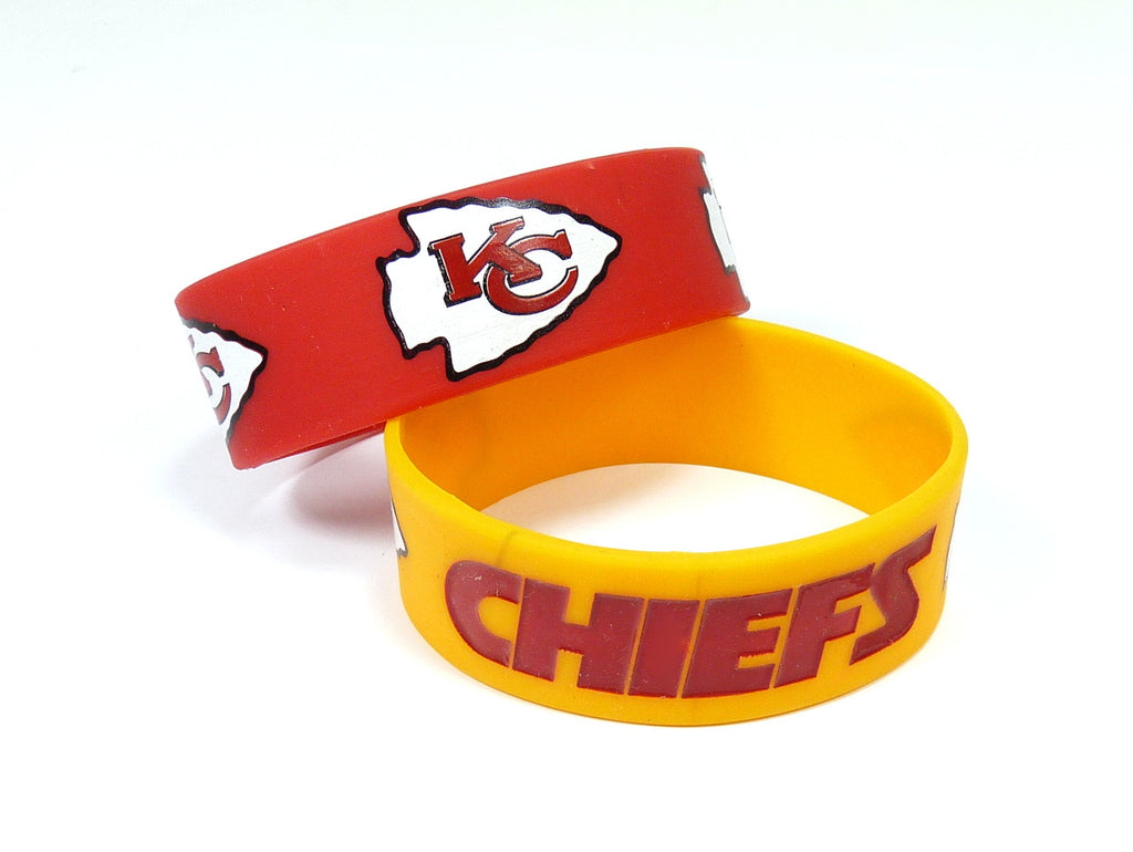 Kansas City Chiefs Bracelets 2 Pack Wide - Aminco