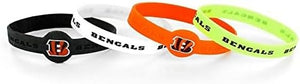Cincinnati Bengals Bracelets 4 Pack Silicone - Aminco