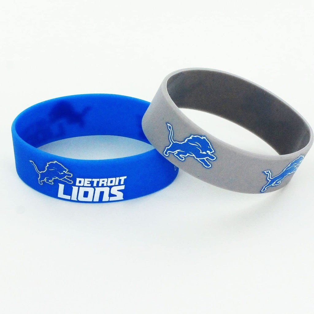 Detroit Lions Bracelets 2 Pack Wide - Aminco