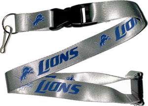 Detroit Lions Lanyard Gray - Aminco