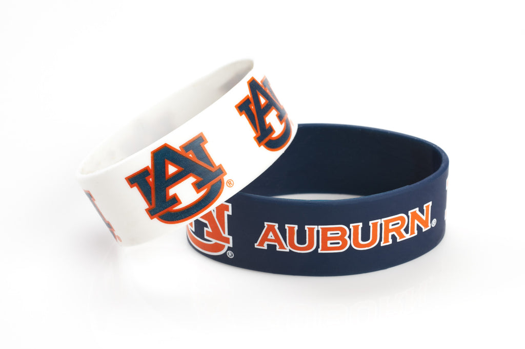 Auburn Tigers Bracelets 2 Pack Wide - Aminco