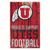 Utah Utes Sign 11x17 Wood Proud to Support Design - WinCraft