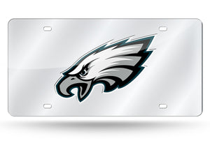 Philadelphia Eagles License Plate Laser Cut Silver - Rico Industries