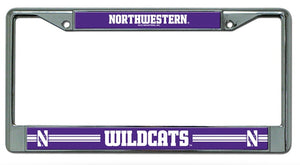 Northwestern Wildcats License Plate Frame Chrome - Rico Industries