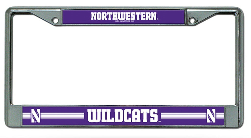 Northwestern Wildcats License Plate Frame Chrome - Rico Industries