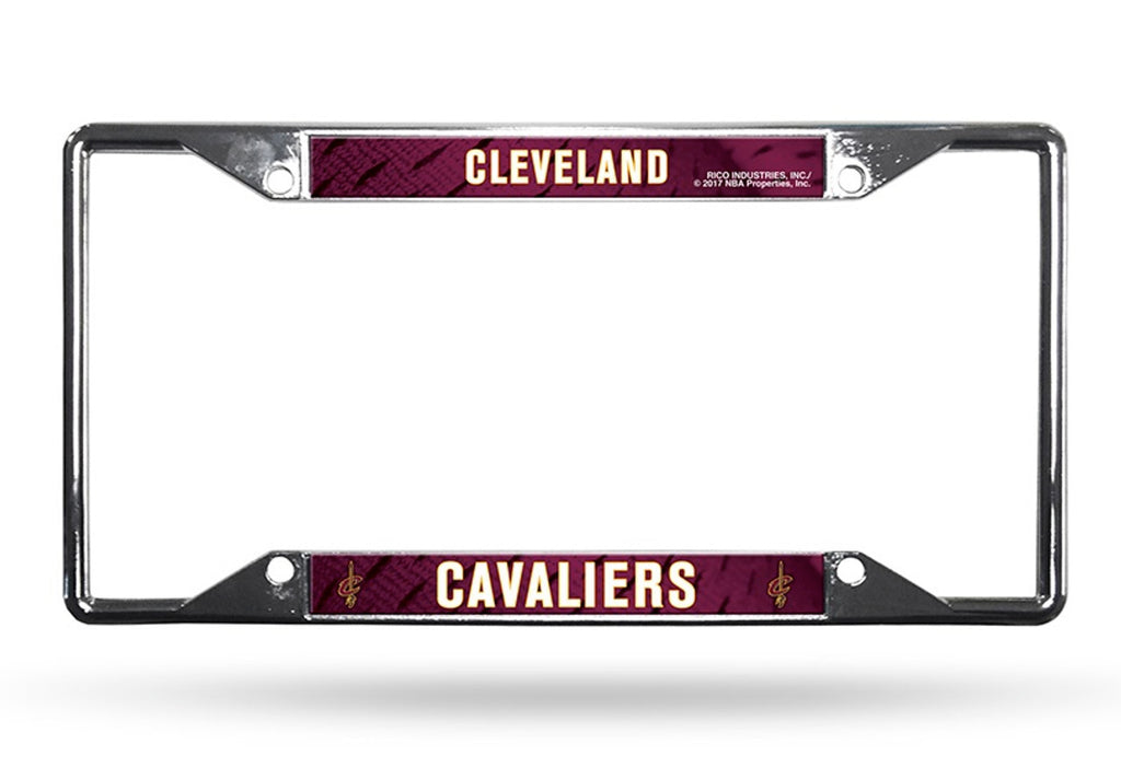 Cleveland Cavaliers License Plate Frame Chrome EZ View - Special Order - Rico Industries