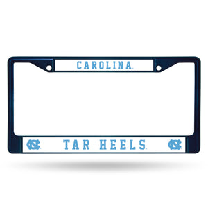 North Carolina Tar Heels License Plate Frame Metal Navy - Rico Industries