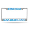 North Carolina Tar Heels License Plate Frame Laser Cut Chrome - Rico Industries