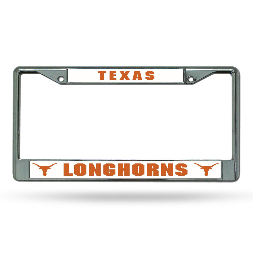 Texas Longhorns License Plate Frame Chrome - Rico Industries