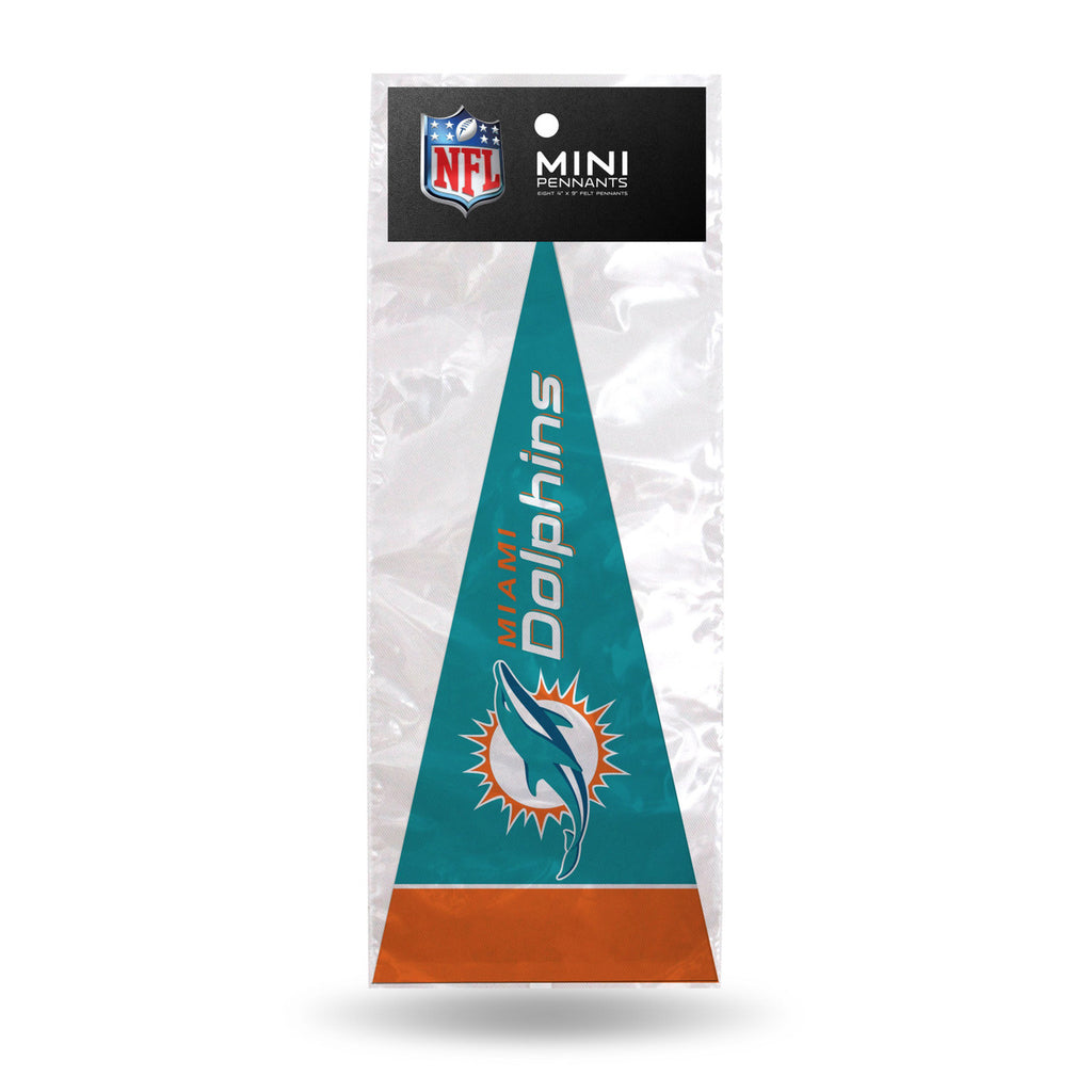 Miami Dolphins Pennant Set Mini 8 Piece Alternate - Rico Industries