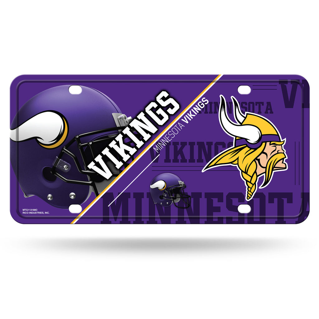 Minnesota Vikings License Plate Metal - Rico Industries