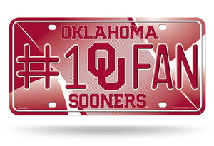 Oklahoma Sooners License Plate #1 Fan Alternate - Special Order - Rico Industries