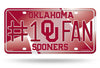 Oklahoma Sooners License Plate #1 Fan Alternate - Special Order - Rico Industries