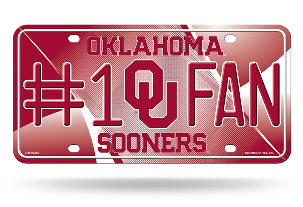 Oklahoma Sooners License Plate #1 Fan Alternate - Special Order - Rico Industries