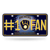 Milwaukee Brewers License Plate #1 Fan Alternate Design - Rico Industries