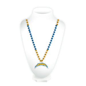 Los Angeles Chargers Beads with Medallion Mardi Gras Style - Rico Industries