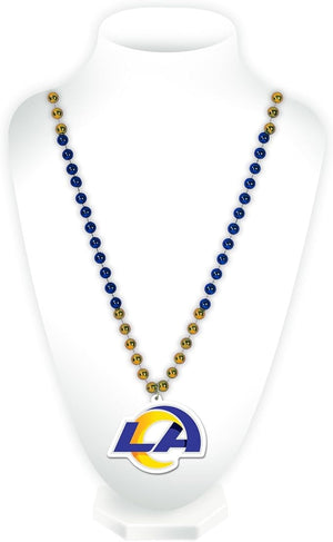 Los Angeles Rams Beads with Medallion Mardi Gras Style - Rico Industries